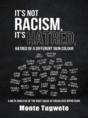 cover image of It's Not Racism, It's Hatred, Hatred of a Different Skin Colour